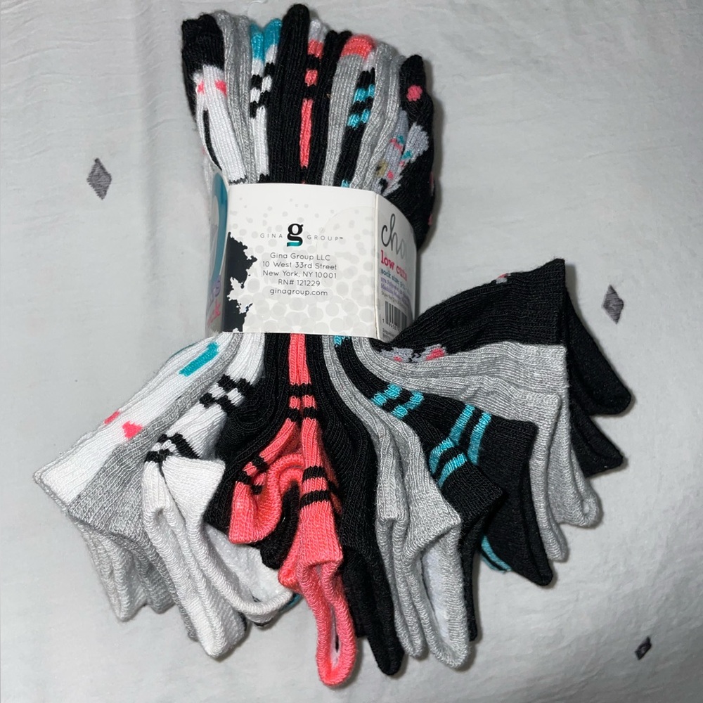10 pack Printed Low Cut Socks